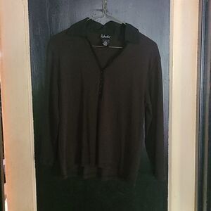 Rafaella Large Ladies Black Long Sleeve Top